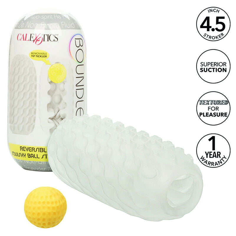 CALEXOTICS - BOUNDLESS REVERSIBLE SQUISHY BALL MASTURBATORE GRIGIO