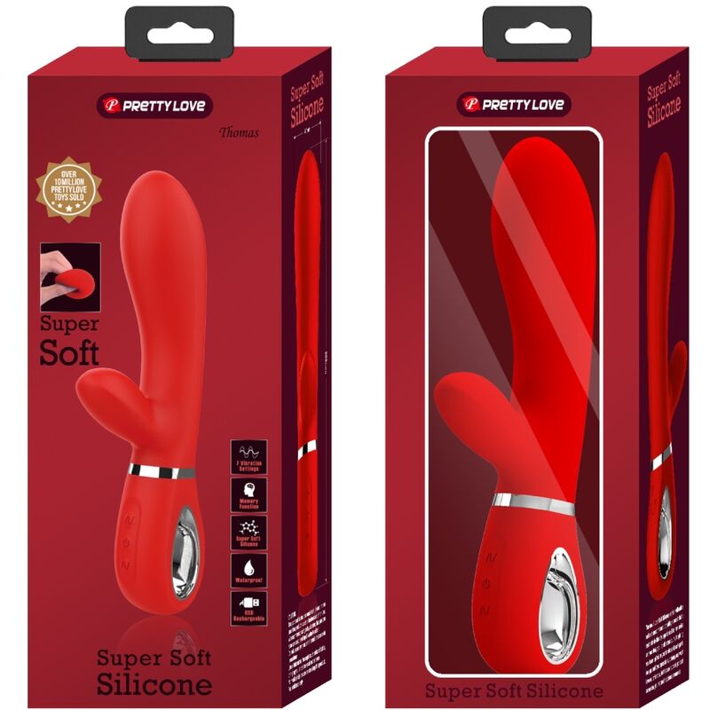 PRETTY LOVE - VIBRATORE THOMAS MULTIFUNZIONE PUNTO G  ROSSO