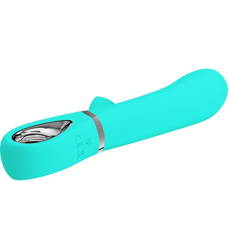 PRETTY LOVE - VIBRATORE THOMAS MULTIFUNZIONE PUNTO G  VERDE ACQUA