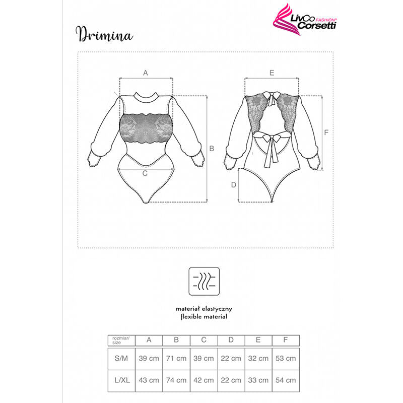 LIVCO CORSETTI FASHION - DRIMINA BODY BLU MARE LC 90690