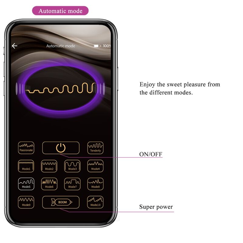 PRETTY LOVE - OVETTO JAYLEEN VIBRANTE CON TELECOMANDO E APP LONG DISTANCE VIOLA