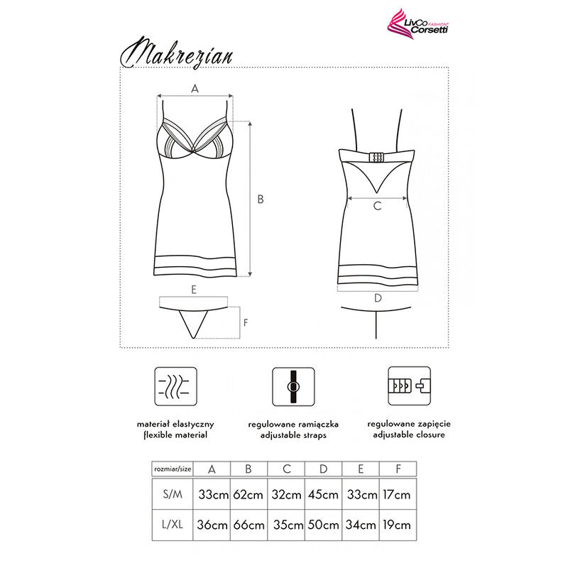 CHEMISE E PANTY NERO, PIZZO ELEGANTE E RETE MISTERIOSA, COMFORT SENSUALE