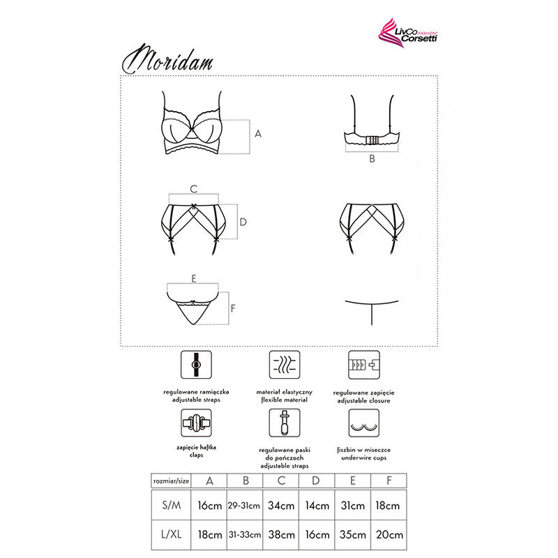 REGGISENO + REGGICALZE + SLIP, PIZZO SENSUALE, NERO