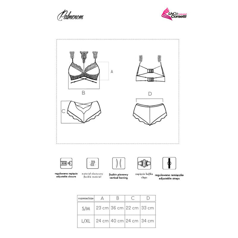 SET REGGISENO + SLIP, PIZZO NERO, SPALLINE REGOLABILI