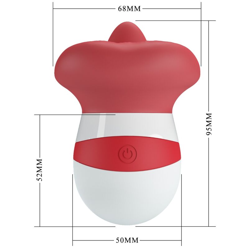 PRETTY LOVE - STIMOLATORE MINA CON LINGUA ROSSO CHIARO