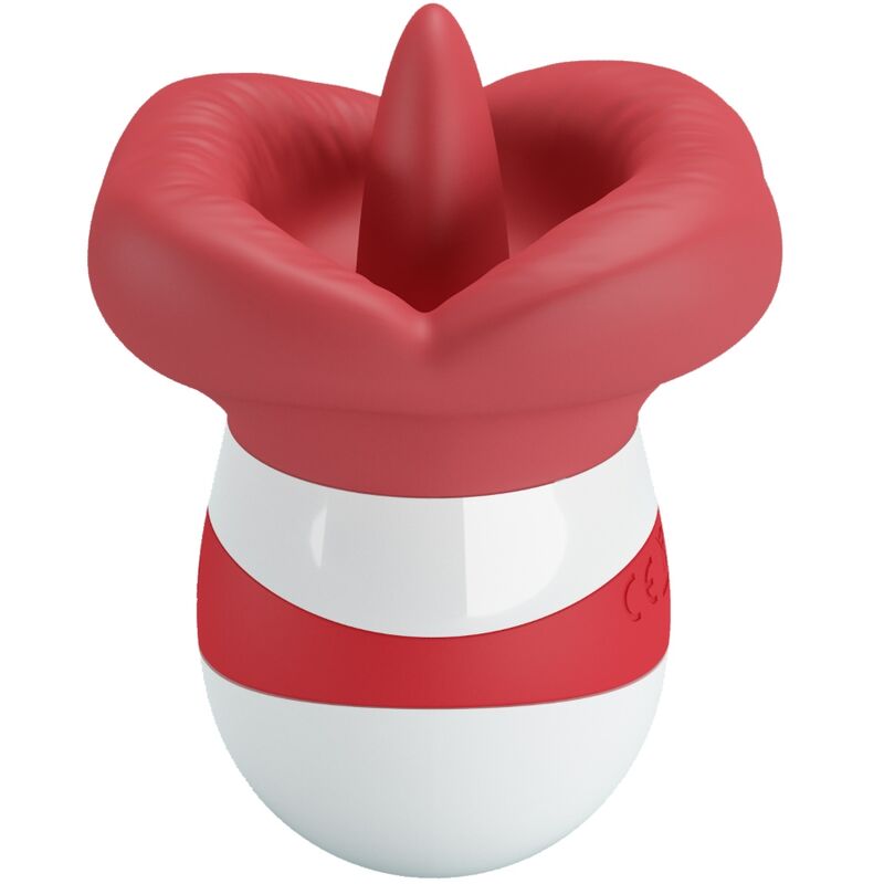 PRETTY LOVE - STIMOLATORE MINA CON LINGUA ROSSO CHIARO
