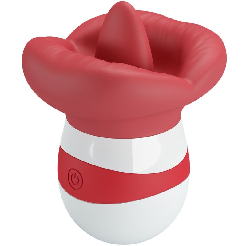 PRETTY LOVE - STIMOLATORE MINA CON LINGUA ROSSO CHIARO