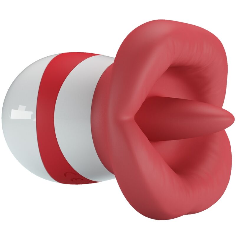 PRETTY LOVE - STIMOLATORE MINA CON LINGUA ROSSO CHIARO