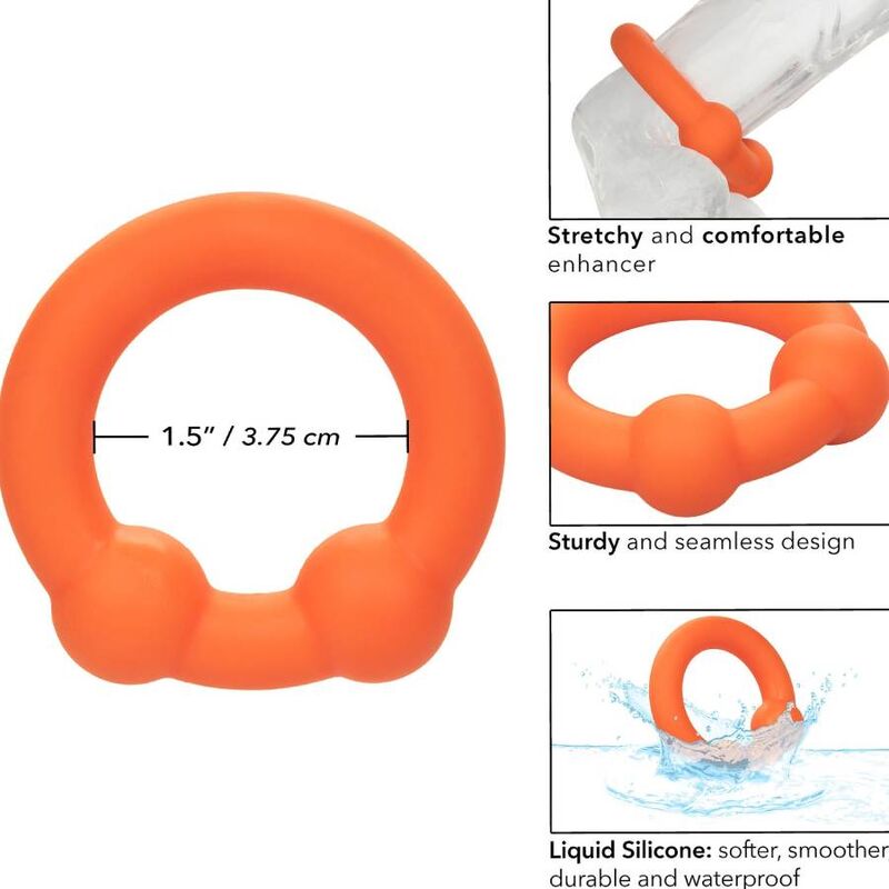 CALEXOTICS - ALPHA DUAL BALL ANELLO PENE ARANCIONE