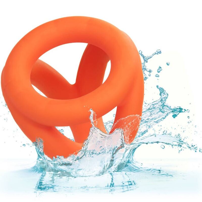 ANELLO PENE TRIPLO IN SILICONE, SUPPORTO TESTICOLI, DESIGN STABILIZZANTE