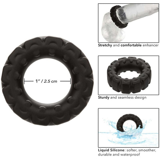 CALEXOTICS - ALPHA PROLONG TREAD ANELLO PENE  NERO