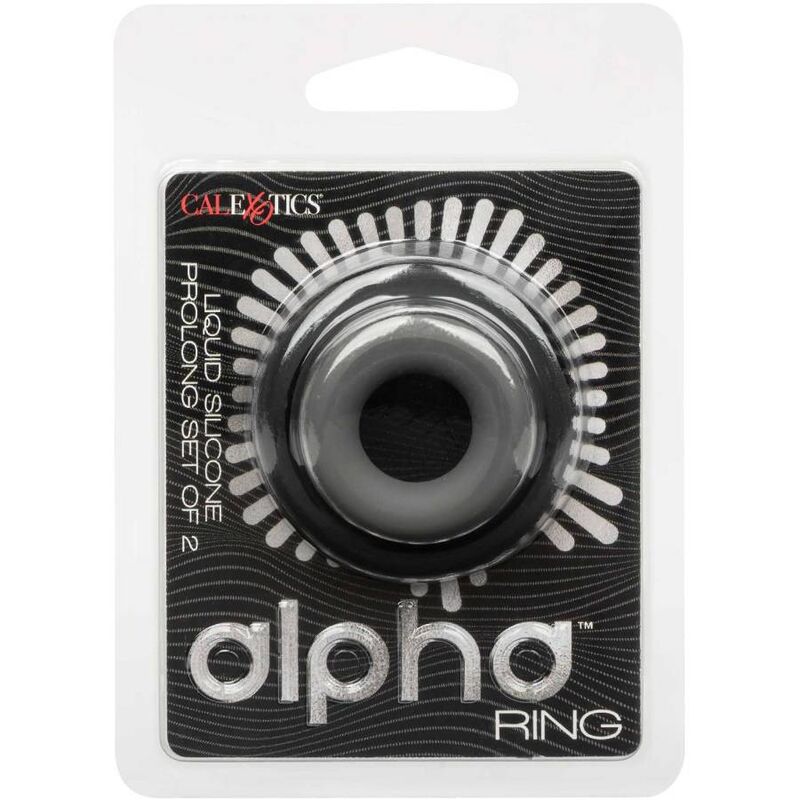 CALEXOTICS - ANELLO PENE ALPHA PROLONG GRIGIO SET 2 PZ