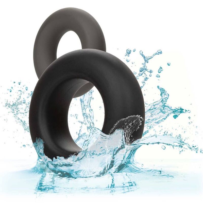 CALEXOTICS - ANELLO PENE ALPHA PROLONG GRIGIO SET 2 PZ