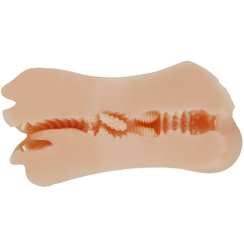 MASTURBATORE DOPPIA ENTRATA REALISTICO, IMPERMEABILE, SILICONE MORBIDO