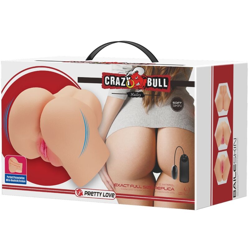 CRAZY BULL -  HAILEY MASTURBATORE REALISTICO VIBRANTE CON VAGINA E ANO 