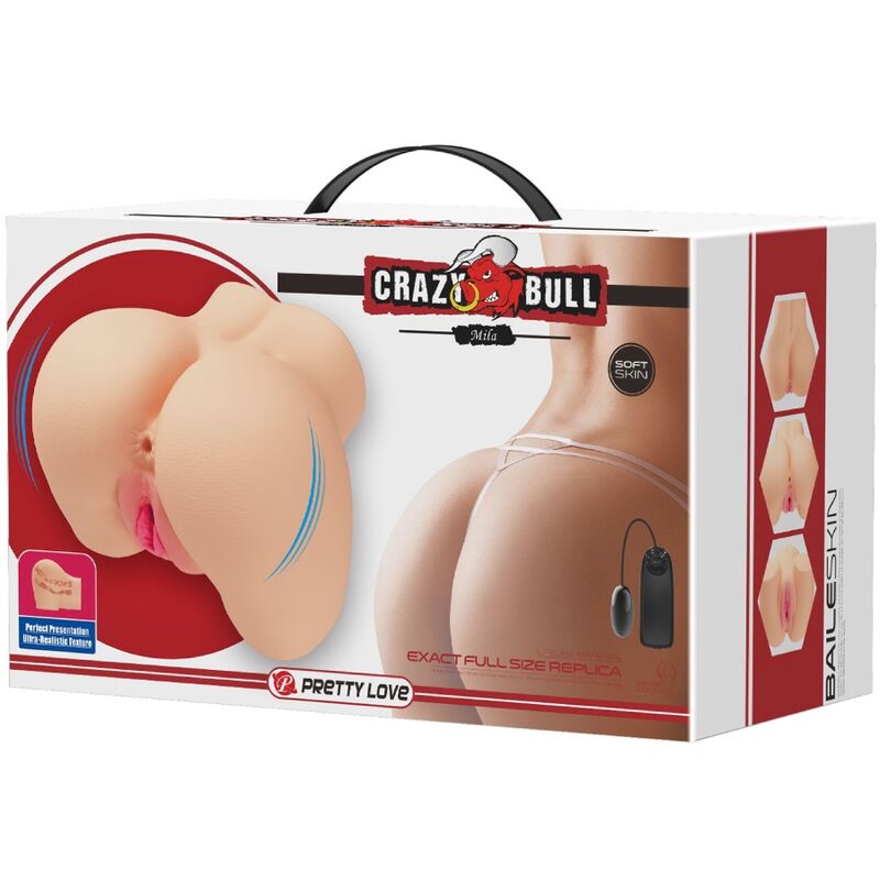 CRAZY BULL - MILA CULO MASTURBATORE REALISTICO VIBRANTE CON VAGINA E ANO NUDE