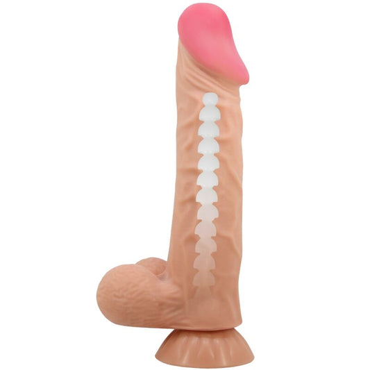 PRETTY LOVE - SERIE SLIDING SKIN DILDO REALISTICO CON VENTOSA PELLE SCORREVOLE 24 CM