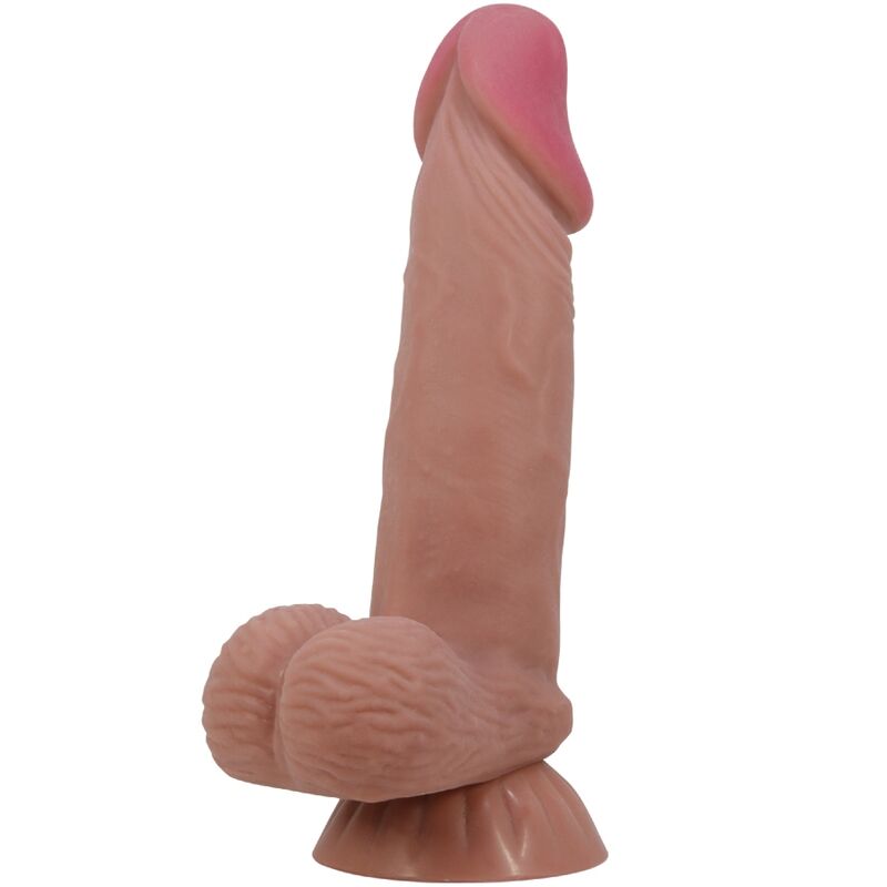 PRETTY LOVE - DILDO REALISTICO SLIDING SKIN SERIES CON VENTOSA E PELLE SCORREVOLE CARAMEL 19,4 CM