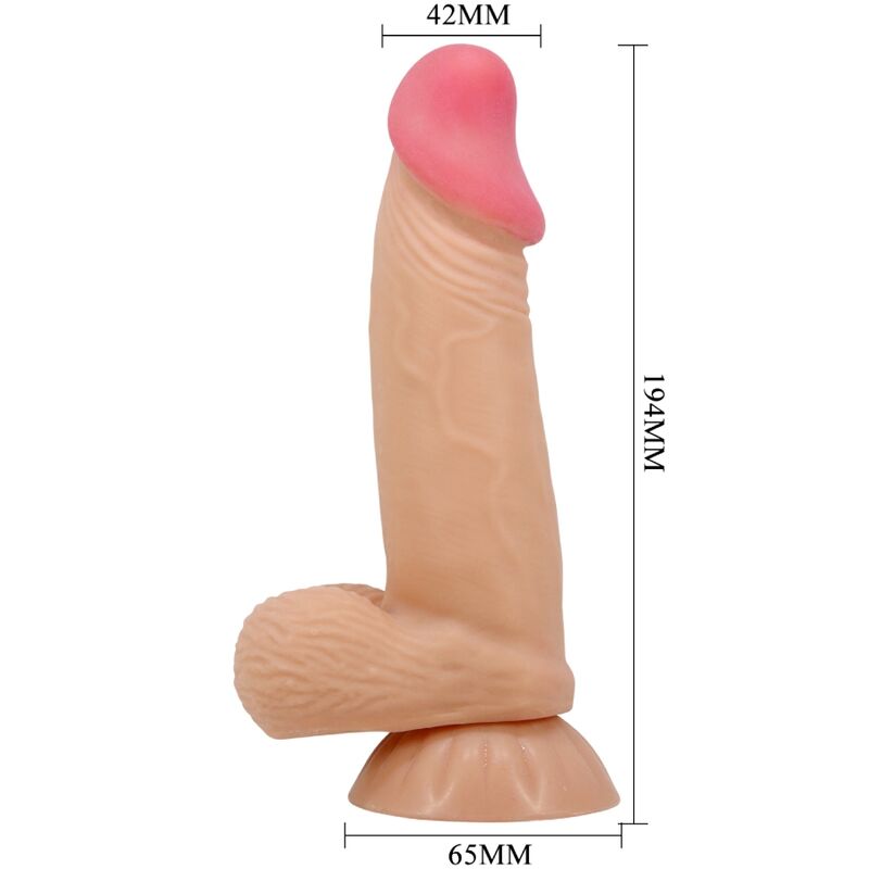 PRETTY LOVE - DILDO REALISTICO SLIDING SKIN SERIES CON VENTOSA E PELLE SCORREVOLE NUDE 19,4 CM
