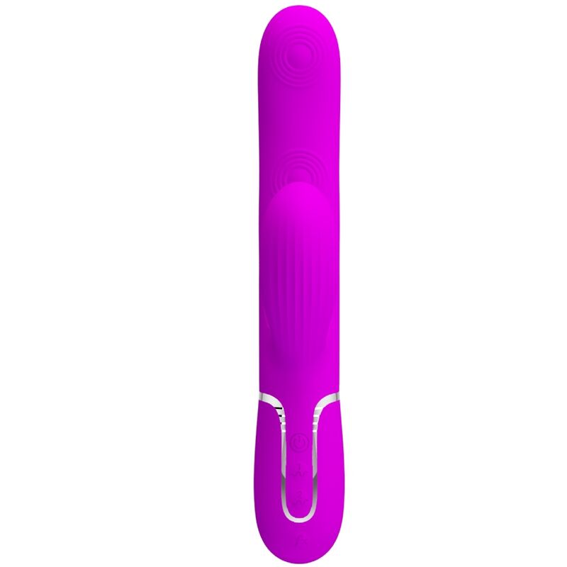 PRETTY LOVE - VIBRATORE PERLITA MULTIFUNZIONE 3 IN 1 PUNTO G VIOLA