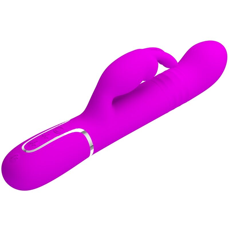 PRETTY LOVE - VIBRATORE COALE CON RABBIT E SFERE ROTANTI 4 IN 1 FUCSIA