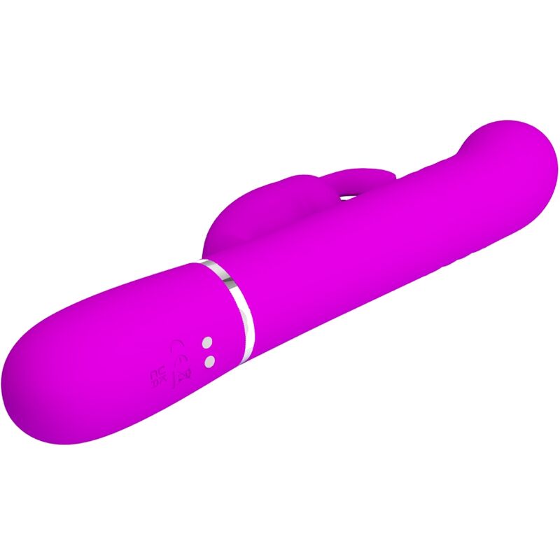 PRETTY LOVE - VIBRATORE COALE CON RABBIT E SFERE ROTANTI 4 IN 1 FUCSIA