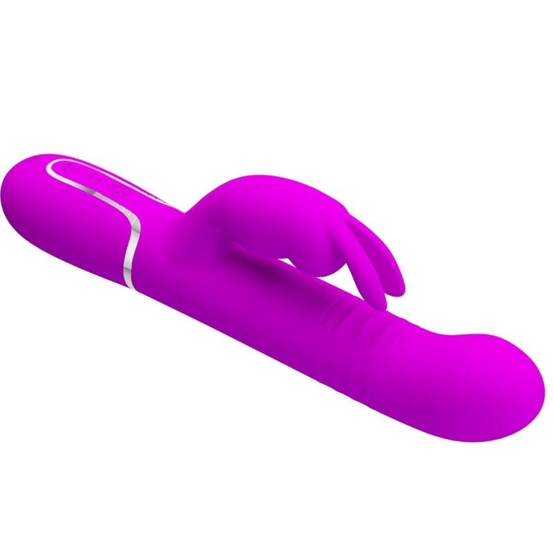 PRETTY LOVE - VIBRATORE COALE CON RABBIT E SFERE ROTANTI 4 IN 1 FUCSIA