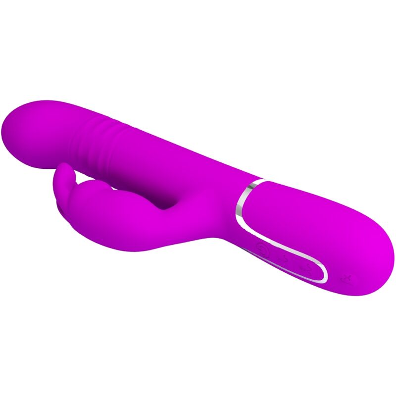 PRETTY LOVE - VIBRATORE COALE CON RABBIT E SFERE ROTANTI 4 IN 1 FUCSIA
