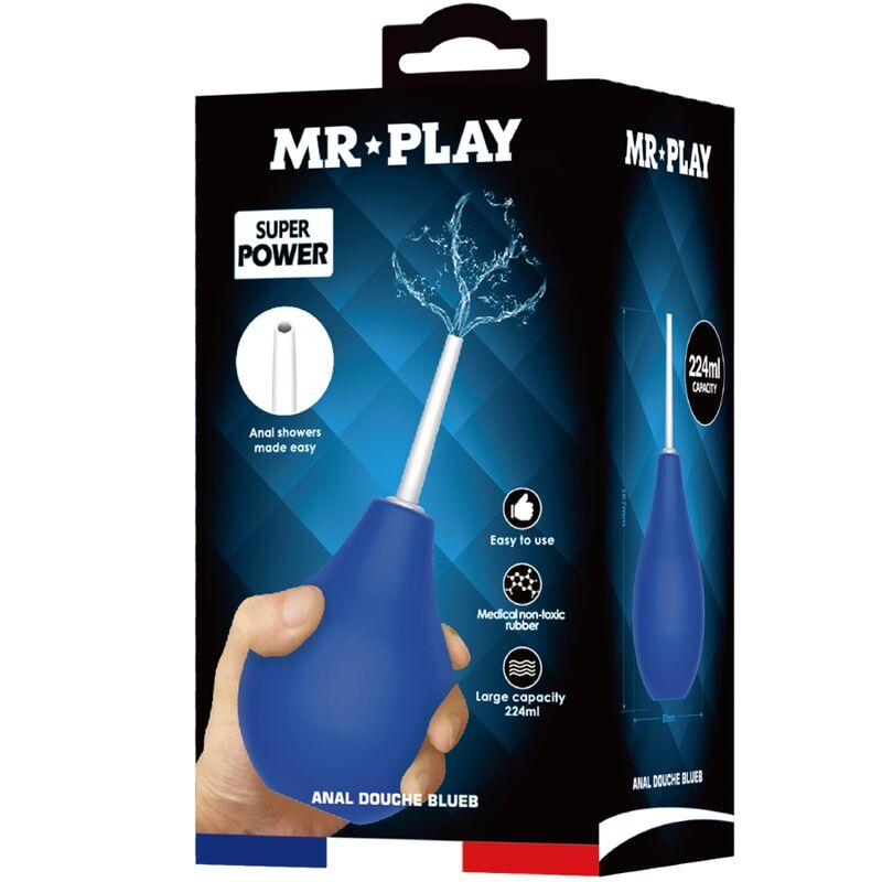MR PLAY - DOCCIA ANALE BLU SUPER POTENZA BLU