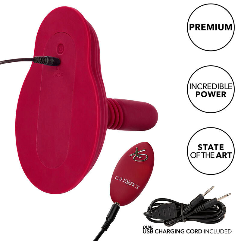 CALEXOTICS - RIDER MASSAGGIATORE DOPPIO MOTORE CON TELECOMANDO ROSSO