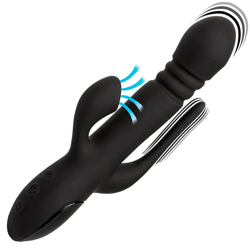 VIBRATORE TRIPLA STIMOLAZIONE, CONTROLLI INDIPENDENTI, RICARICABILE USB