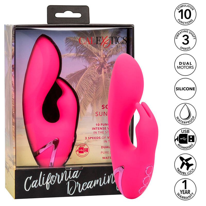 VIBRATORE DOPPIO STIMOLATORE CLITORIDEO, RICARICABILE USB, 10 FUNZIONI DI VIBRAZIONE