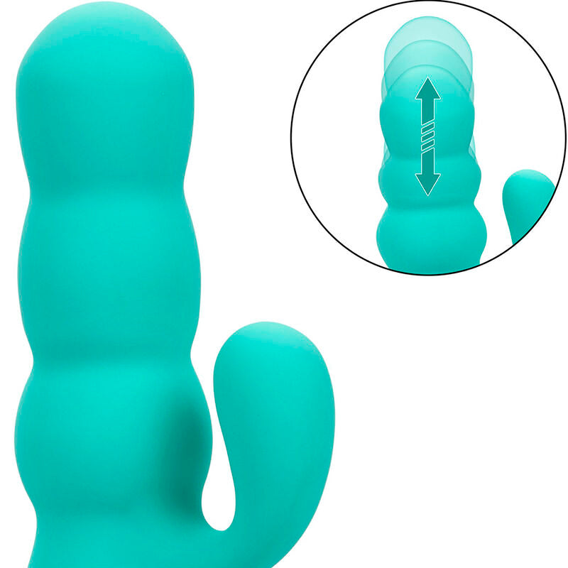 VIBRATORE RICARICABILE CON DOPPIO STIMOLATORE, 10 FUNZIONI DI VIBRAZIONE, SILICONE BODY-SAFE