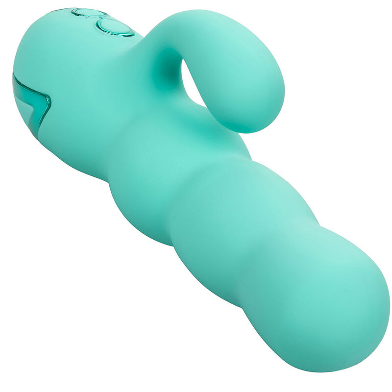 VIBRATORE RICARICABILE CON DOPPIO STIMOLATORE, 10 FUNZIONI DI VIBRAZIONE, SILICONE BODY-SAFE