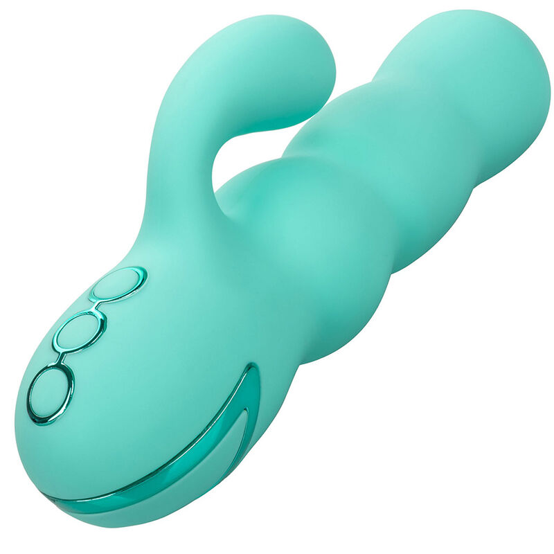 VIBRATORE RICARICABILE CON DOPPIO STIMOLATORE, 10 FUNZIONI DI VIBRAZIONE, SILICONE BODY-SAFE