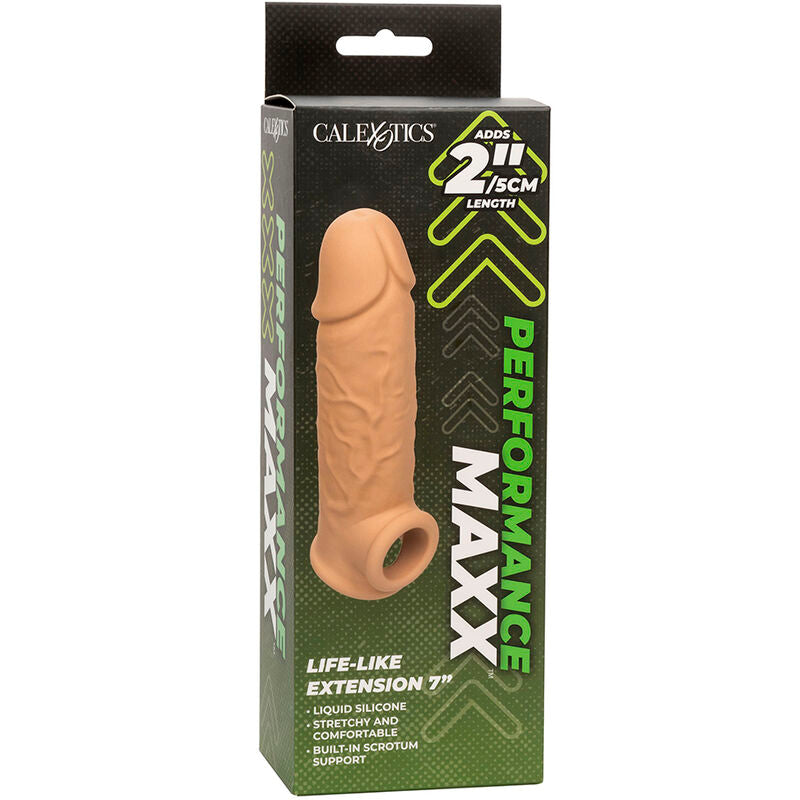 CALEXOTICS - PERFORMANCE MAXX LIFE-LIKE EXTENSION 7 CON CINGHIA TESTICOLI NEUTRO