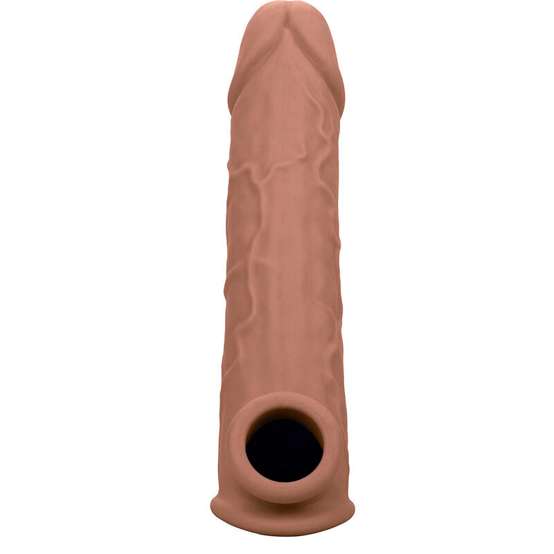 CALEXOTICS - PERFORMANCE MAXX LIFE-LIKE EXTENSION 8 CON CINGHIA TESTICOLI  MARRONE