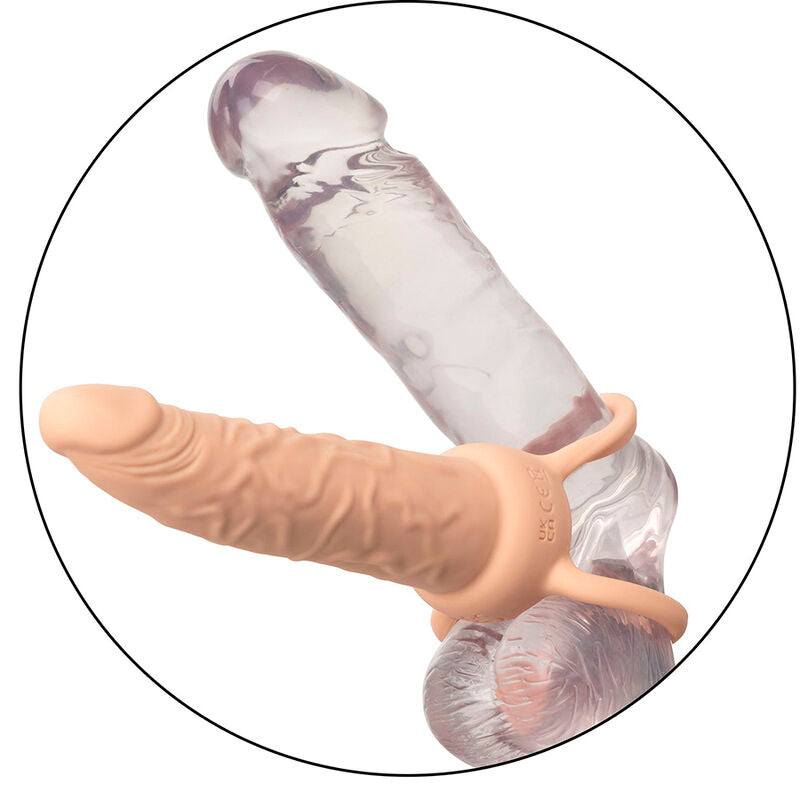 CALEXOTICS - PERFORMANCE MAXX ANELLO DOPPIO CON PROLUNGA VIBRANTE COLORE CHIARO