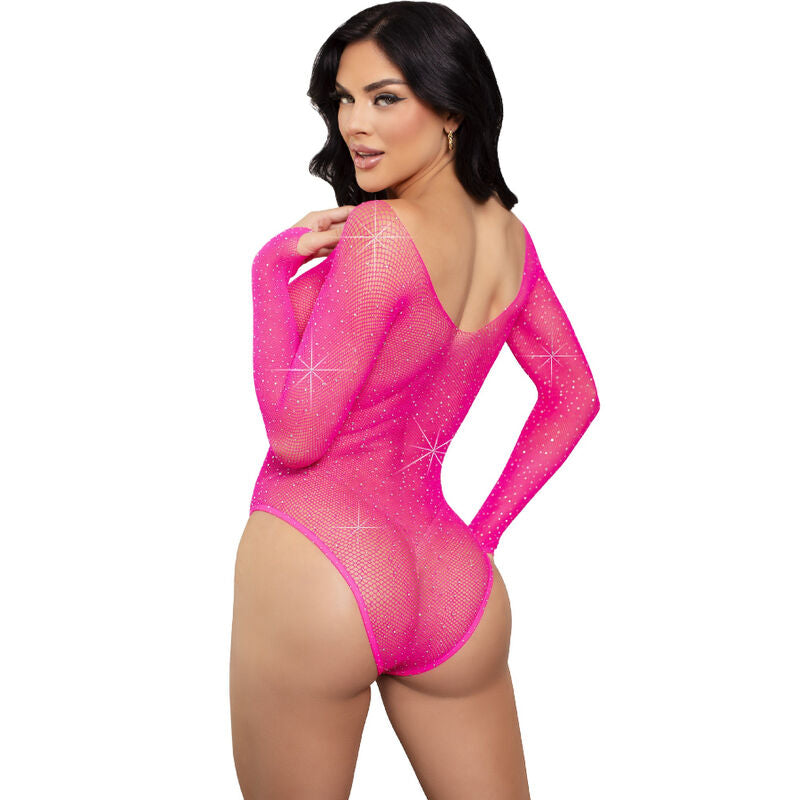 LEG AVENUE - BODY A RETE CRISTALLIZZATA VERDE