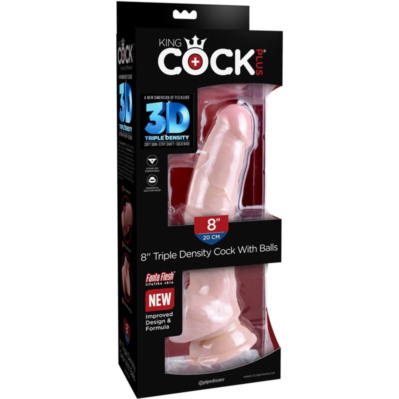 KING COCK - DILDO TRIPLA DENSITA' 18.4 CM