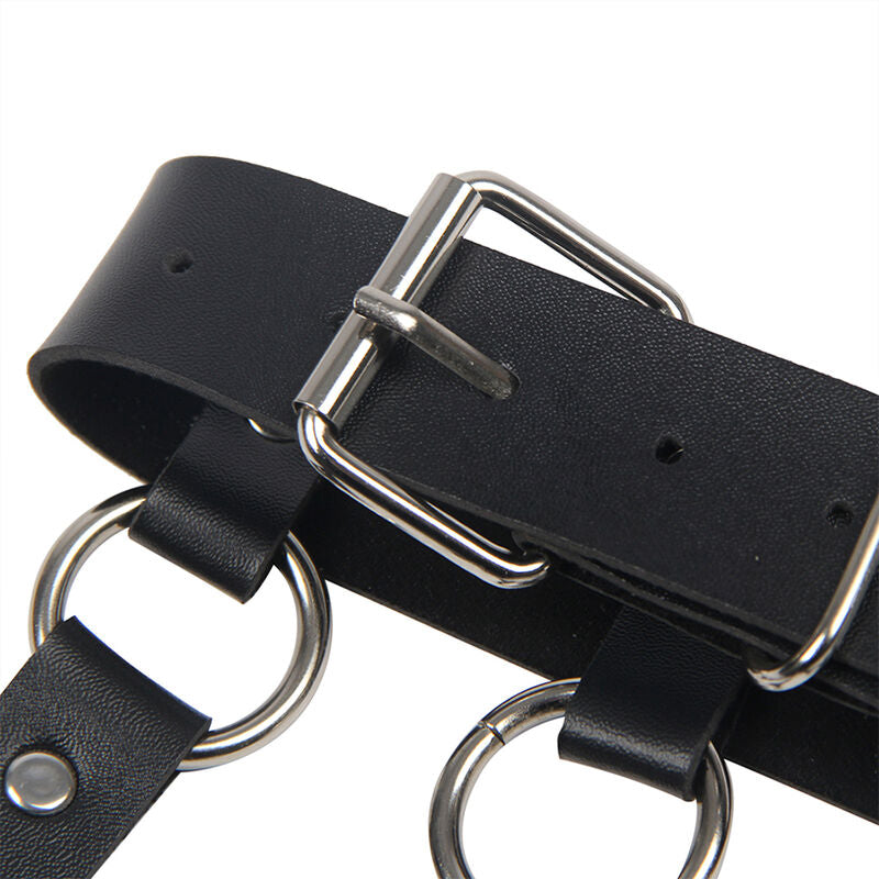 HARNESS TORACICO CON CATENE, NERO, TAGLIA UNICA