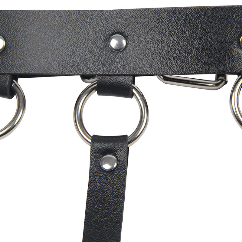 HARNESS TORACICO CON CATENE, NERO, TAGLIA UNICA