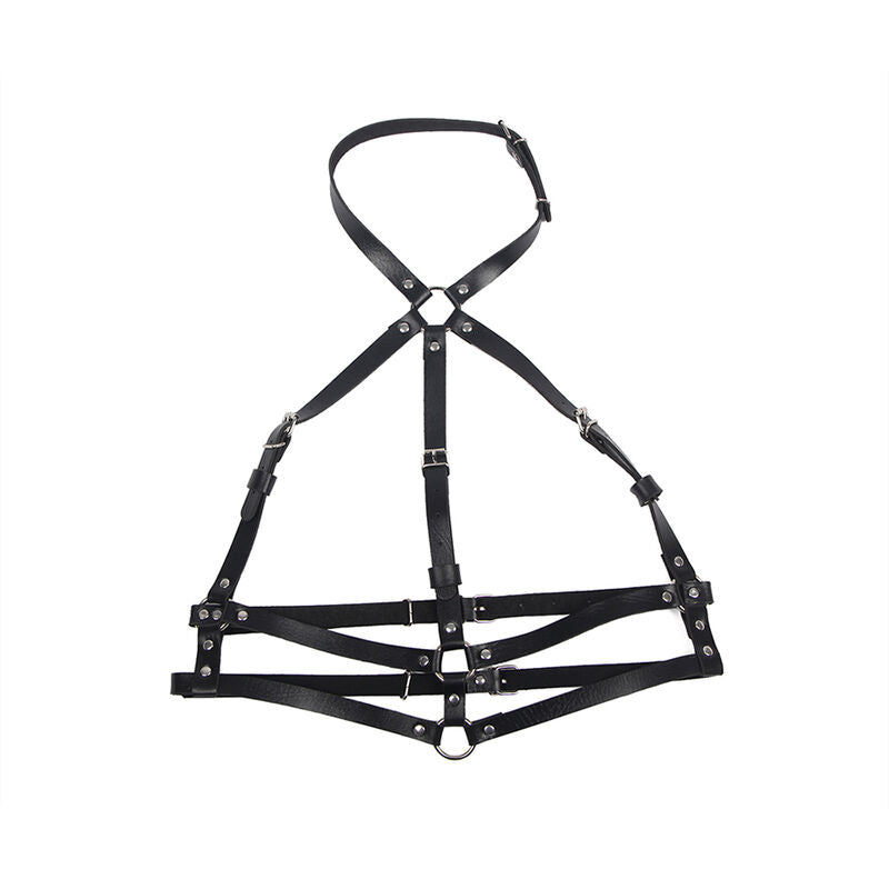 SUBBLIME - HARNESS CON ANELLI IN PELLE NERA T/U 944841