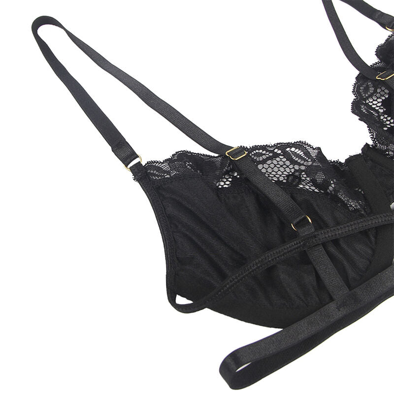 REGGISENO + PERIZOMA + REGGICALZE PIZZO, ELEGANZA SEDUTTIVA, COMFORT MASSIMO