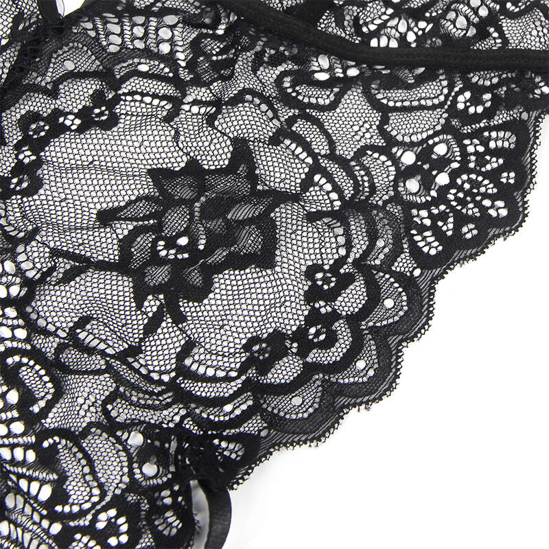 SUBBLIME - COSTUME DA POLIZIOTTA IN PIZZO NERO S/M