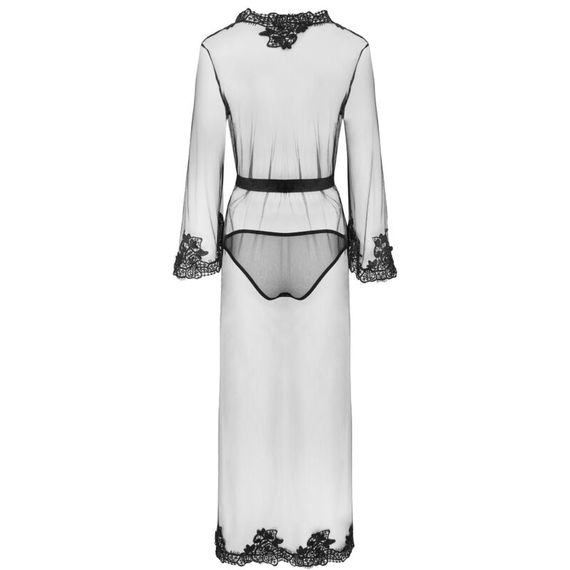 LIVCO CORSETTI FASHION - NOKINA VESTAGLIA + SLIP NERO TAGLIA UNICA LC XG055