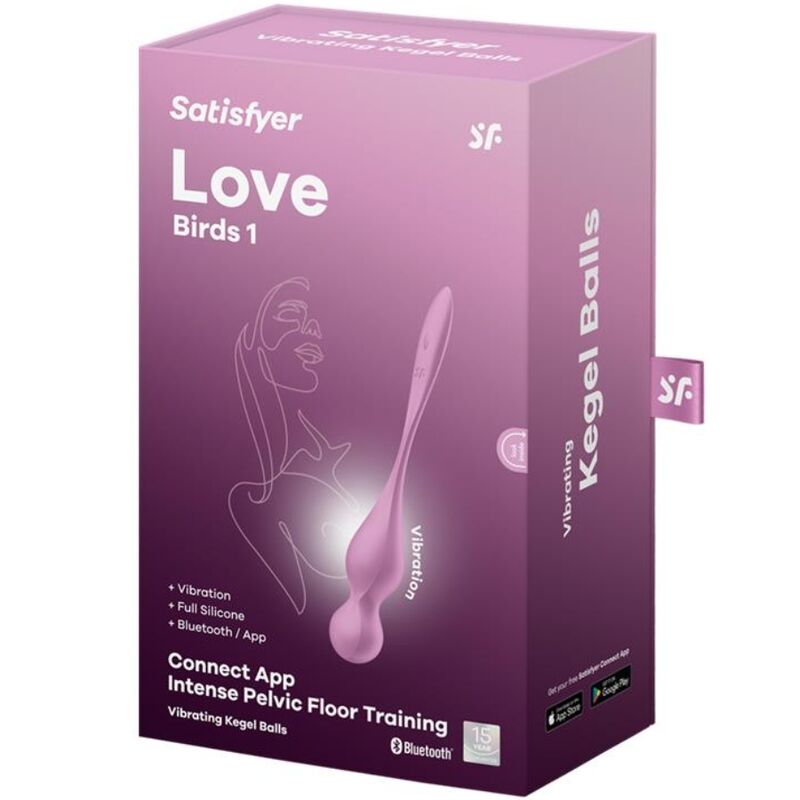 SATISFYER - LOVE BIRDS PALLINE DI KEGEL VIBRANTI  ROSA
