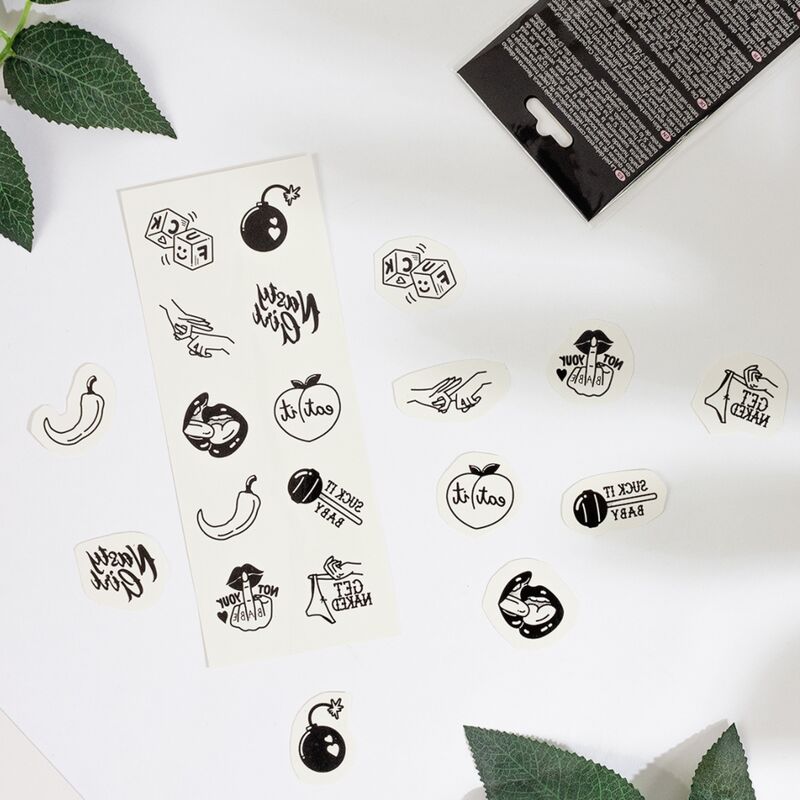 SECRETPLAY - SET DI 10 TATUAGGI REMOVIBILI SPICY COLLECTION