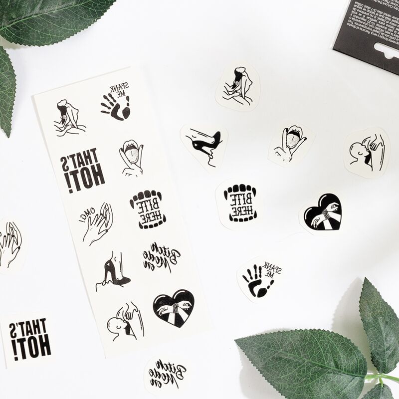 SECRETPLAY - SET DI 10 TATUAGGI REMOVIBILI KINKY COLLECTION