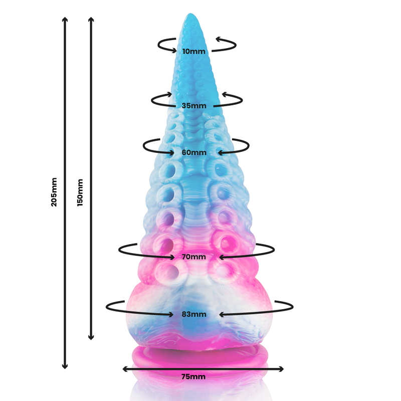 EPIC - PHORCYS BLUE TENTACLE  DILDO L